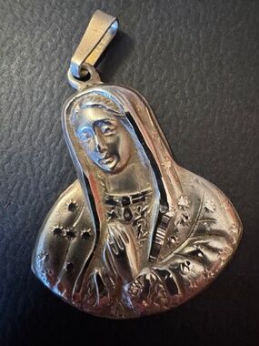 Our Lady of Guadalupe Pendant Sterling Silver Large
